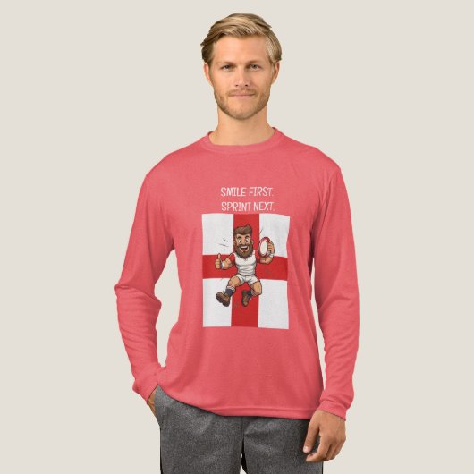 Jump High Play Proud Rugby England トライブレンドＴシャツ (正面全体)