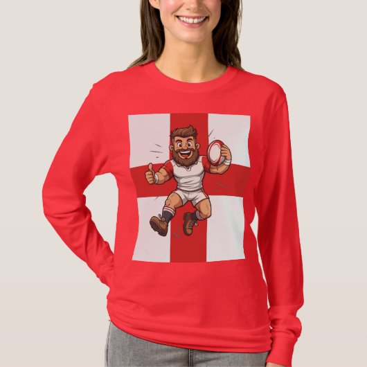 Jump High Play Proud Rugby England Tシャツ (正面)