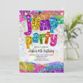 Jump Party Birthday Any Age Party Invitation 招待状 (スタンド正面)