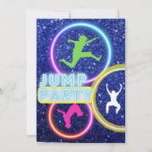 Jump Party Bounce Neon Trampoline Park  招待状 (裏面)