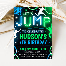 Jump Party Invitation Trampoline Birthday 招待状