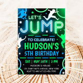 Jump Party Invitation Trampoline Birthday 招待状