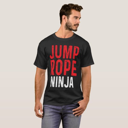 Jump Rope Ninja Skipping Jumping Roping Workout Tシャツ (正面フル)