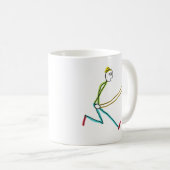 Jump Rope Skipping Stickman コーヒーマグカップ (正面右)