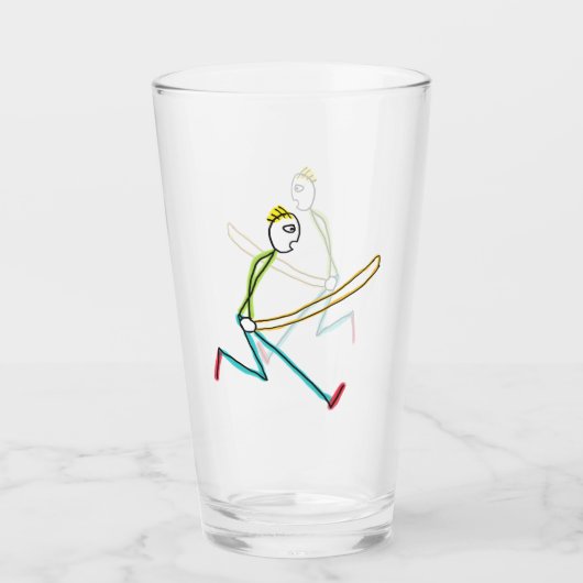 Jump Rope Skipping Stickman タンブラーグラス (正面)