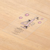 Jump & Tumble Gymnastics 4th Birthday Party アクリル招待状 (レイダウン)