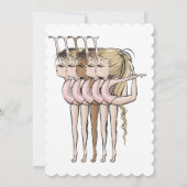 Jump & Tumble Gymnastics White 5th Birthday Party 招待状 (裏面)