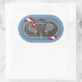 Jump Wings on 1st Bn 143rd Inf楕円ステッカー 長方形シール (バッグ)