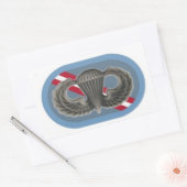 Jump Wings on 1st Bn 143rd Inf楕円ステッカー 長方形シール (封筒)