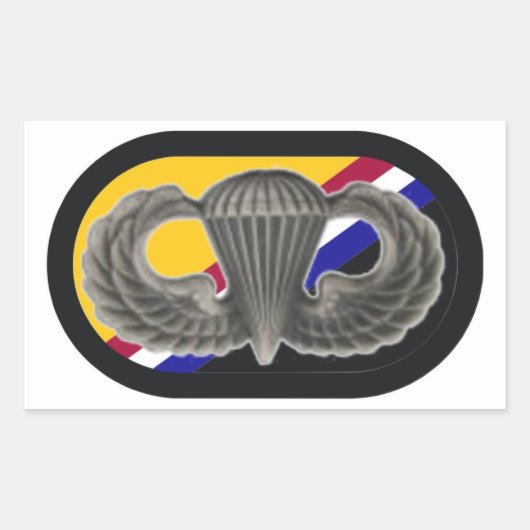 JUMP WINGS/OVAL US SPECIAL OPS COMMAND STICKERS 長方形シール (正面)
