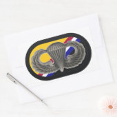 JUMP WINGS/OVAL US SPECIAL OPS COMMAND STICKERS 長方形シール (封筒)