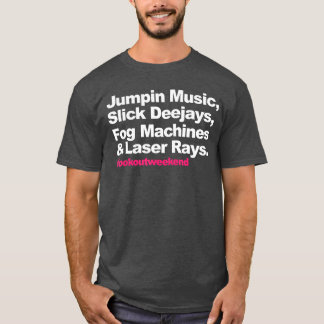 Jumpin Music Slick Deejays フォグマシンとレーザー Tシャツ