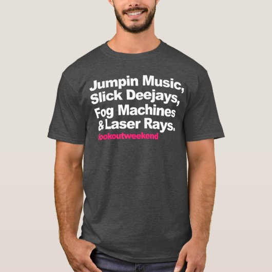 Jumpin Music Slick Deejays フォグマシンとレーザー Tシャツ (正面)