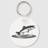 jumping atlantic salmon fish キーホルダー (裏面)