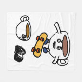 Jumping Coffee Cup & Reading Mug Duo フリースブランケット (正面(横))