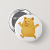 Jumping Cream Hamster Button Badge 缶バッジ (正面&裏面)
