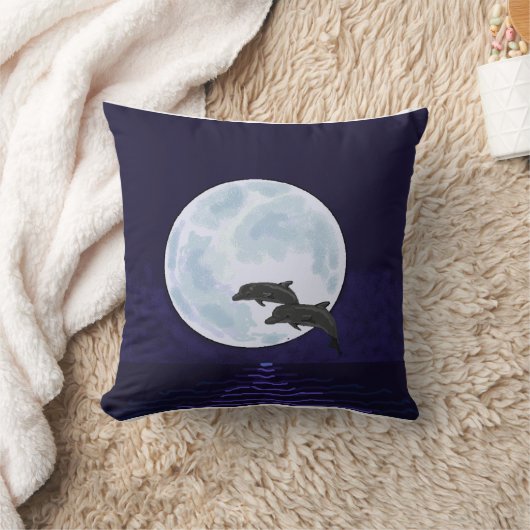 Jumping dolphins クッション (ブランケット)