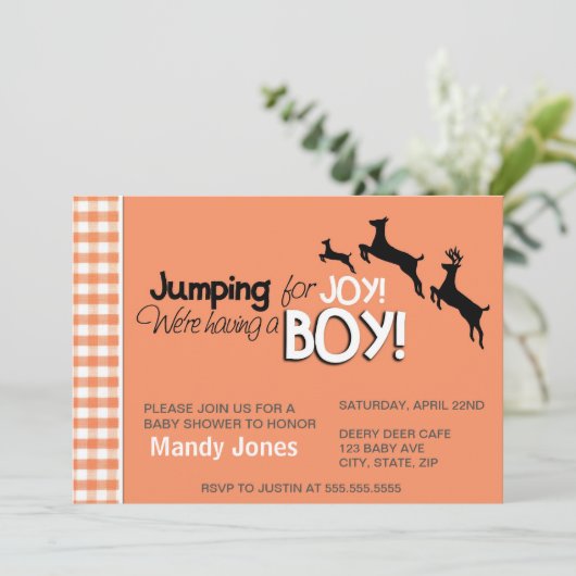 Jumping for Joy私たちは男の子のシャワーを持っている 招待状 (スタンド正面)