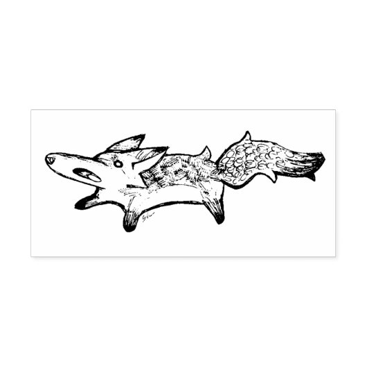 Jumping Fox Stamp ラバースタンプ (インプリント)