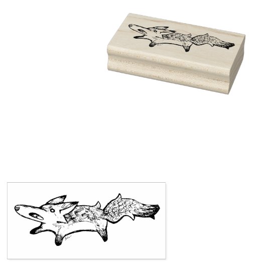 Jumping Fox Stamp ラバースタンプ (押印)