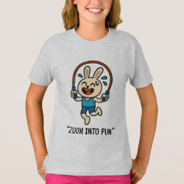 “Jumping Fun with Bunny Mask – Kids T-Shirt” Tシャツ