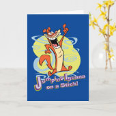 Jumping Igauna on a Stick!™ カード (黄色い花)