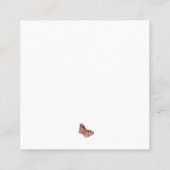 Jumping into Spring Bunny Flat Note Card スクエア名刺 (裏面)