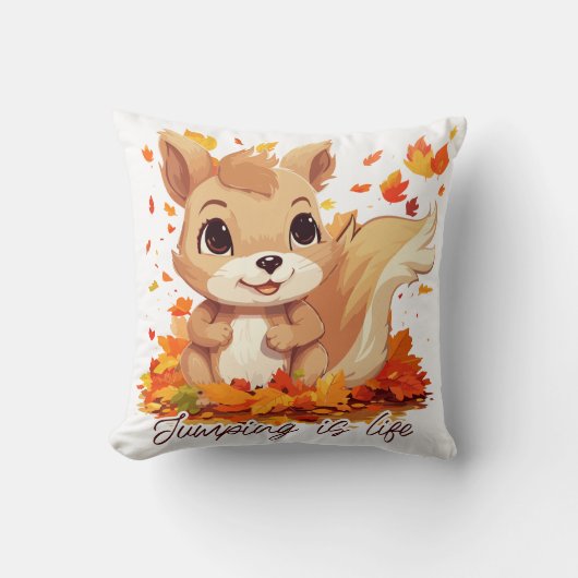 Jumping is life クッション (正面)