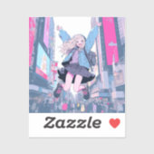 Jumping JK シール｜寿司娘 Seal GenerativeAI シール (シート)