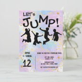 Jumping kids trampoline birthday 招待状 (スタンド正面)