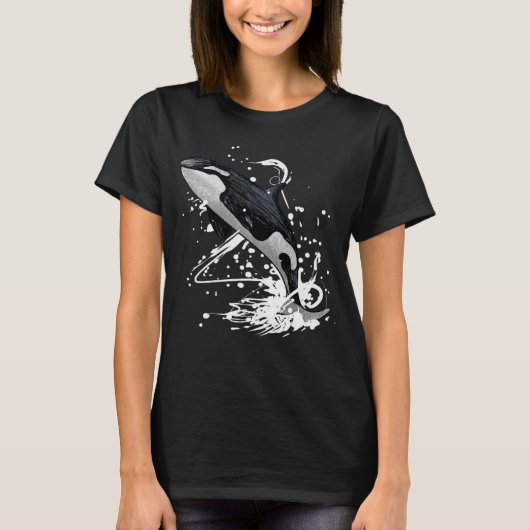 Jumping Orca Killer Whale Tシャツ (正面)