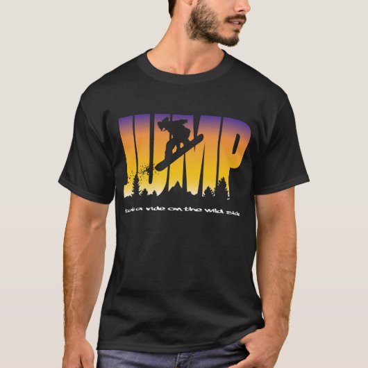 Jumping snowboarder tシャツ (正面)
