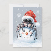 Jumping Spider Snowman Christmas Cards シーズンカード (正面)
