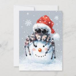 Jumping Spider Snowman Christmas Cards シーズンカード