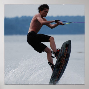 Jumping Wakeboarderポスター ポスター