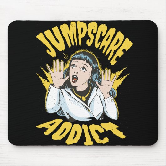 Jumpscare Addict マウスパッド (正面)