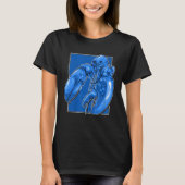 Jumpscare Lobster Meme Blue Crustacean Tシャツ (正面)