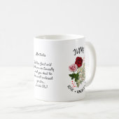 JUNE誕生月花クリスチャン名前をカスタムする コーヒーマグカップ (正面右)