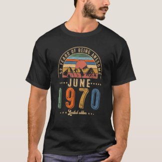June 52nd Birthday 52 Years Old Vintage Born In 19 Tシャツ