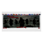 June 6th, 1944 Normandy Landing on a White ポスター (正面)