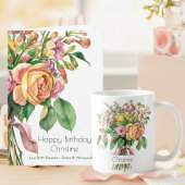 June Birth Flower Birthday Card Roses Honeysuckle カード