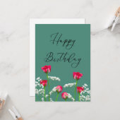 June Birth Flower Roses カード (正面/裏面インサイチュ)