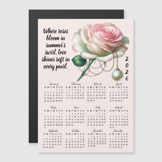 June Birth Flower & Stone Calendar (正面/裏面)