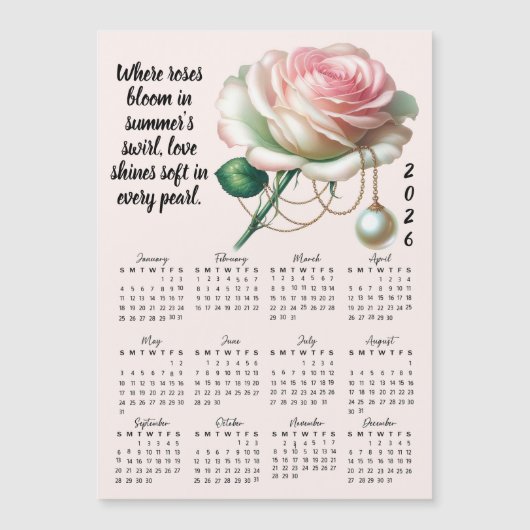 June Birth Flower & Stone Calendar (正面)