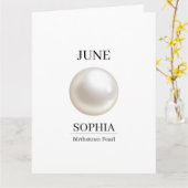 June Pearl Personalized Birthday  カード (黄色い花)