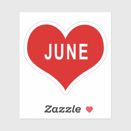 JUNE Red Loveハートビニールシール シール (シート)