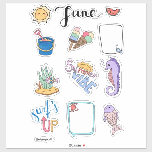 June Sticker Sheet – Summer Start シール (シート)