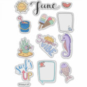 June Sticker Sheet – Summer Start シール (正面)