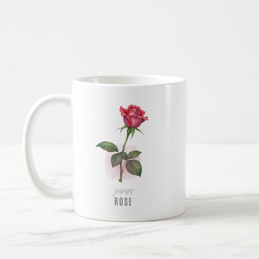 June Violet Birth Flower Mugs Watercolor コーヒーマグカップ (左)