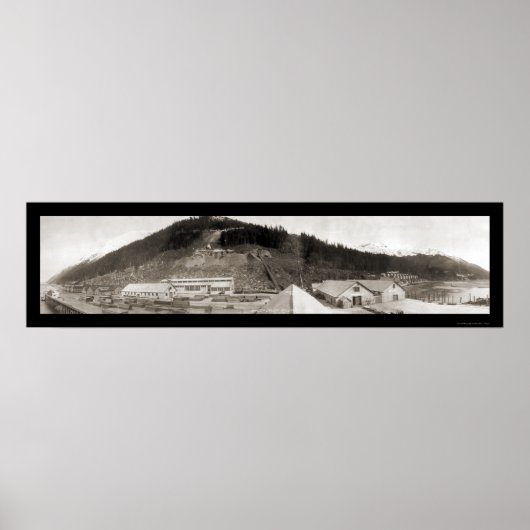 Juneau, AK Sheep Creek写真1914 ポスター (正面)